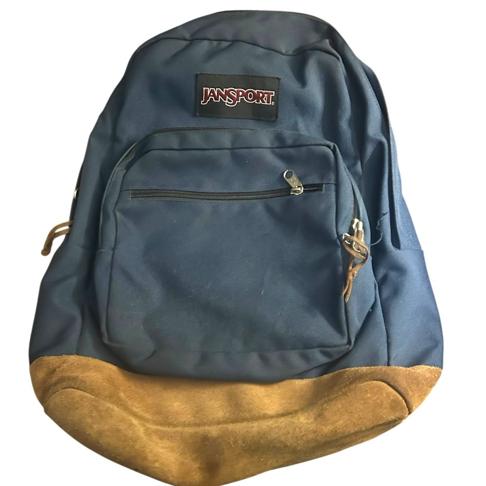 JanSport Right Pack Backpack Navy Blue Suede Bottom